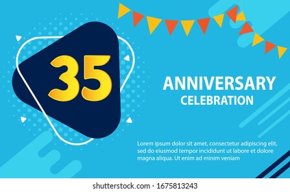 35 years anniversary celebration logo vector template design