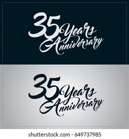 35 Years Anniversary Celebration Logotype