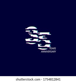 35 Years Anniversary Celebration Number Vector Template Design Illustration