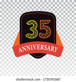 35 Jahre Jubiläumsfeier Vector Template Design Illustration