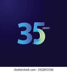 35 Years Anniversary Celebration Vector Template Design Illustration