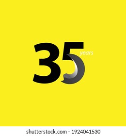 35 Years Anniversary Celebration Vector Template Design Illustration