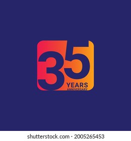 35-jährige Jubiläumsfeier - Vektor Template Design Illustration