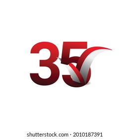 35-jährige Jubiläumsfeier - Vektor Template Design Illustration