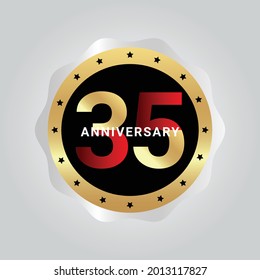 35 Years Anniversary Celebration Vector Template Design Illustration