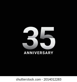 35 Years Anniversary Celebration Vector Template Design Illustration