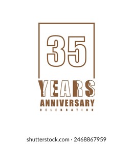 35 años celebración de aniversario Vector Plantilla diseño ilustración