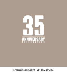 35 years anniversary celebration vector template design illustration 