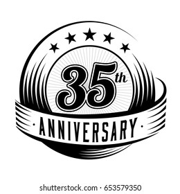 35 years anniversary design template. Vector and illustration. 35th logo.