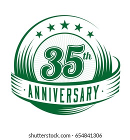 35 years anniversary design template. Vector and illustration. 35th logo.