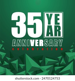 35 Years anniversary elebration vetor template design illustration