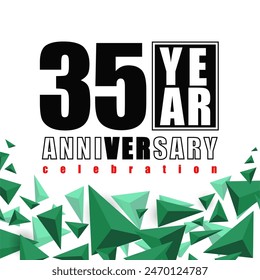 35 Years anniversary elebration vetor template design illustration