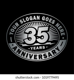 35 years anniversary. Anniversary logo design.