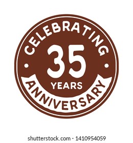 35 years anniversary logo template. Vector and illustration.