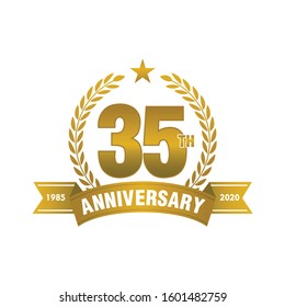 35 years anniversary logo template