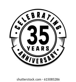 35 years anniversary logo template. Vector and illustration.