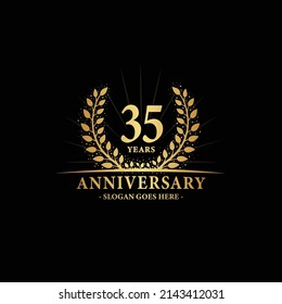 35 years anniversary logo. Vector and illustration.
