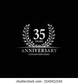 Logo für 35 Jahre. Vektorgrafik und Illustration.
