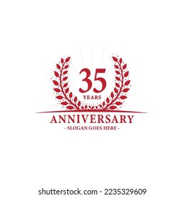 35 years anniversary logo. Vector and illustration.