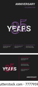 35 Years Anniversary Logotype design with overlapping styles between numbers and letters