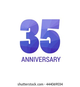 35 Years Anniversary with Low Poly Design