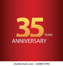 35 years anniversary vector, style  for celebration, logo template