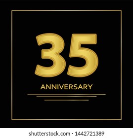 35 years anniversary vector, style  for celebration, logo template