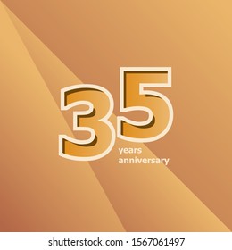 35 Years Anniversary Vector Template Design Illustration