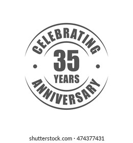 35 Years Celebrating Anniversary Logo Stock Vector (Royalty Free ...