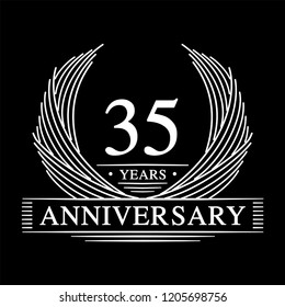 35 years design template. 35th anniversary. Vector and illustration.