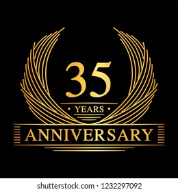 35 years design template. 35th anniversary. Vector and illustration.