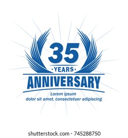 35 years design template. Anniversary vector and illustration template.