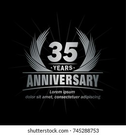 35 years design template. Anniversary vector and illustration template.