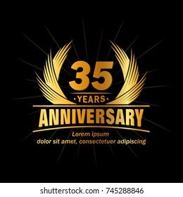 35 years design template. Anniversary vector and illustration template.