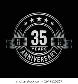 35 Jahre Logo-Design-Vorlage. Vektorillustration und Illustration zum 35.