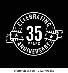 35 years logo design template. 35th anniversary vector and illustration.