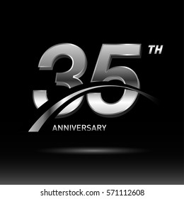 35 years silver anniversary logo celebration