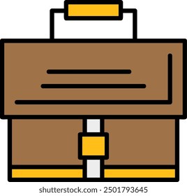 351 - Briefcase Flat Vector Icon Design