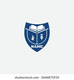 3521 educational logo school college university learning institute book academy organization