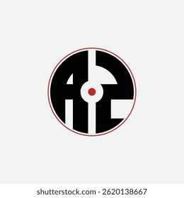 355 Buchstaben Logo Form geometrische Mathematik Lehre runden Kreis Ellipse Pistole Ziel negativen Raum A Z