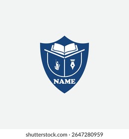 3571 educational logo school college university learning institute book academy organization