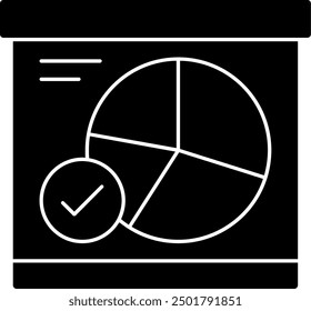 358 - Pie chart Flat Vector Icon Design