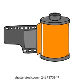 Ilustración analógica de película de rollo de 35 mm Vector aislado