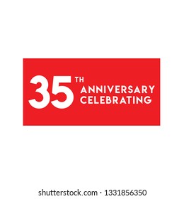 35th Anniversary Celebrating Vector Template Design Illustration