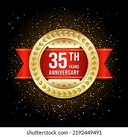 35. Jubiläumsdesign-Vorlage. Vektorgrafik