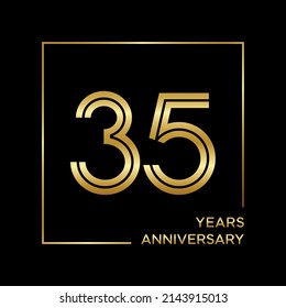 35th Anniversary Logotype Anniversary Celebration Template Stock Vector ...