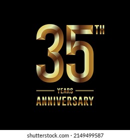 35th Anniversary Logotype Anniversary Celebration Template Stock Vector ...