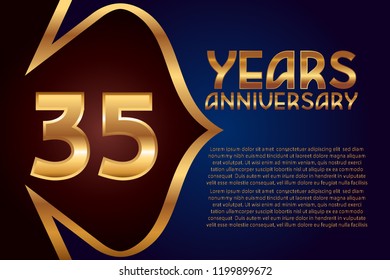 35th Anniversary numbers. background for anniversary