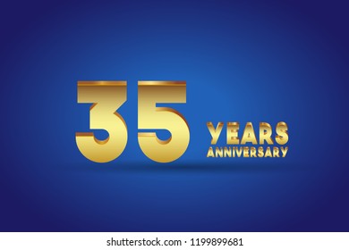 35th Anniversary numbers. background for anniversary