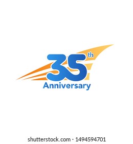 35th Years Anniversary Celebration Design Vector Template